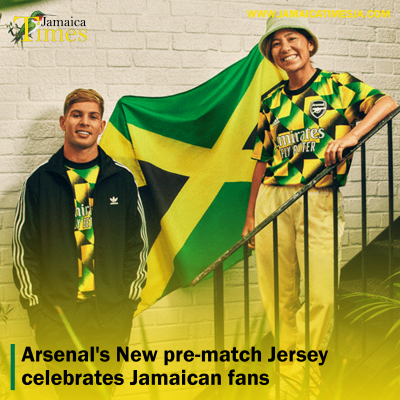 Arsenal&#039;s New pre-match jersey celebrates Jamaican fans