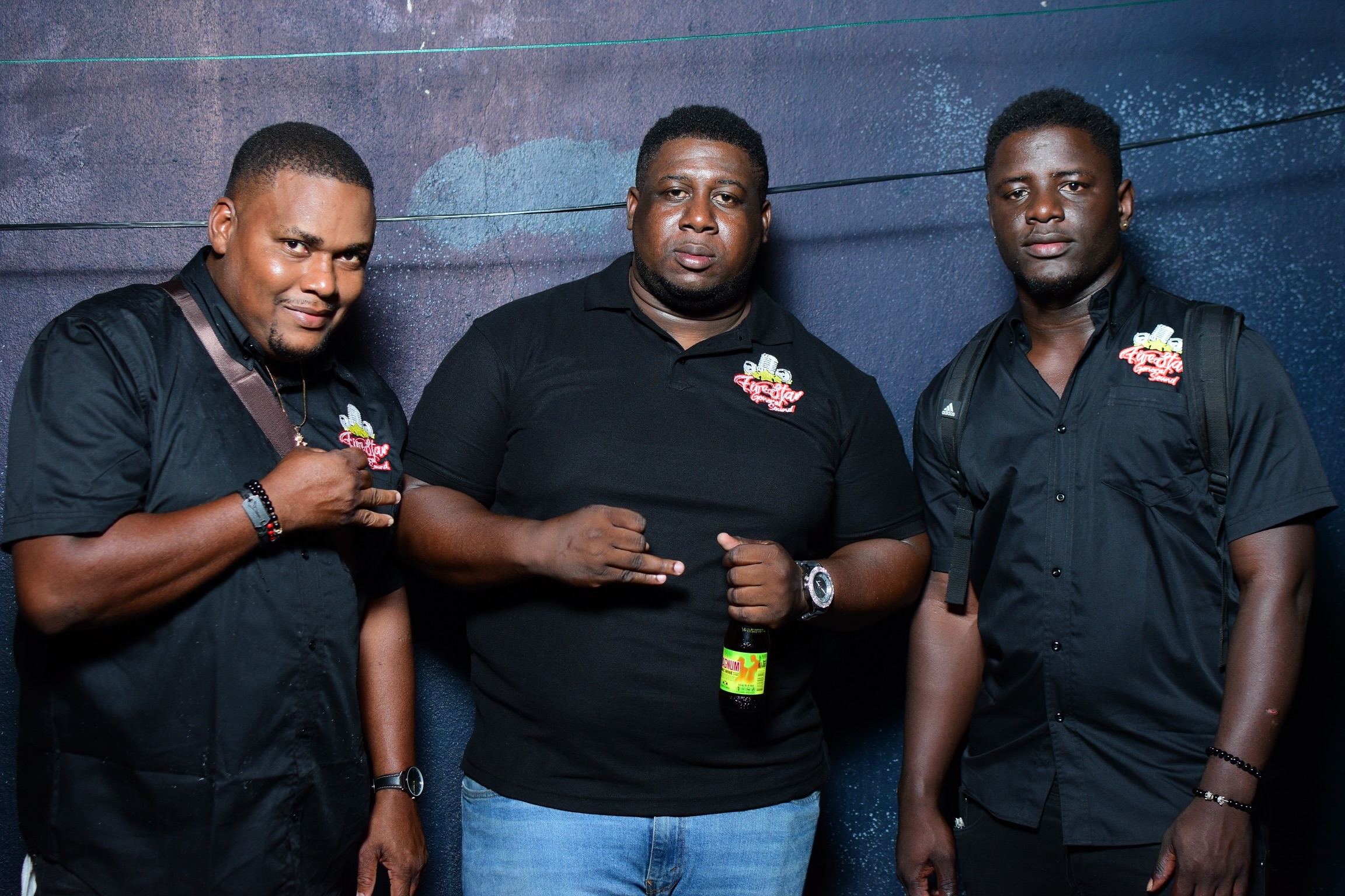 "Winners of the clash, Five-Star General Sound. (L-R) Craig Genius, Andrew Pang and Worl Blacks"