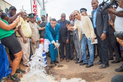 St. Elizabeth Communities Receive First Ever Flow of Piped Water