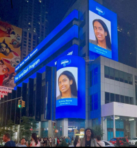 Jamaican scholar featured on Times Square billboard
